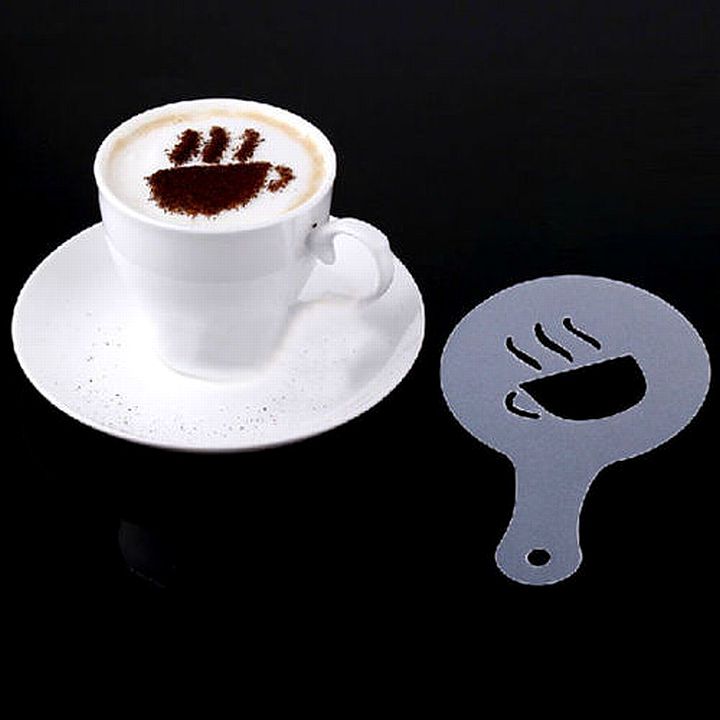 16 תבניות סיליקון לקישוט כוסות קפה