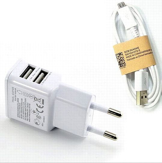 מטען חשמלי כפול + כבל סנכרון וטעינה מיקרו USB