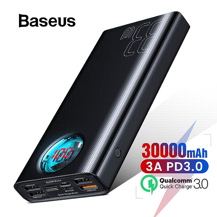 מטען נייד סוללת גיבוי Baseus 30,000mAh למחשב נייד וסמארטפונים