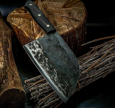 סכין שף רב תכליתית עשויה פלדה עבודת יד כולל נרתיק